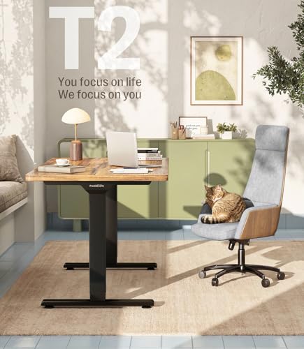 MAIDeSITe T2 Height-Adjustable Desk Frame with 2 Motors, Electric Powerful Table Frame, Height Adjustable with 4 Memory Controls, 125 kg Load Capacity, Anti-Collision System