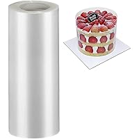 8 Inch Cake Collars, BYKITCHEN Clear Transparent Cake Acetate Sheet Roll, Cake Plastic Wrap, Cake Acetate Collar for Chocolat