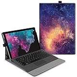 Fintie Case for Microsoft Surface Pro 6 / Pro 5 / Pro 4 / Pro 3 / Pro LTE - Multiple Angle Viewing Portfolio Business Cover, Compatible with Type Cover Keyboard (Galaxy)