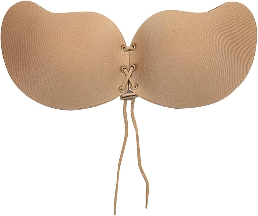 Women Magic Self Adhesive Backless Strapless Bra Silicone Invisible Drawstring Push Up Bras Demi