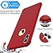 iPhone X Case, iPhone Xs Case, with[2 x Tempered Glass Screen Protector] ORETech 360° Full Body Shockproof Protection Cover Ultra-Thin Hard PC + Soft Rubber Silicone Case for iPhone X/XS- Red