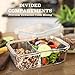 [LAUNCH SPECIAL] Meal Prep Divided Glass Containers 3-Pack Set with Vented Snap Lock Lids - BPA Leak Free (35 oz, 4.4 cups, Rectangle 2 Compartment) Oven Microwave Dishwash Freezer Safe Food Storage