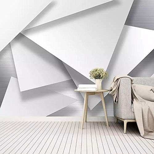 JHNJUS Waterproof Canvas Mural Wallpaper 3D Modern Simple Abstract Geometry Living Room Tv Sofa@120X100Cm