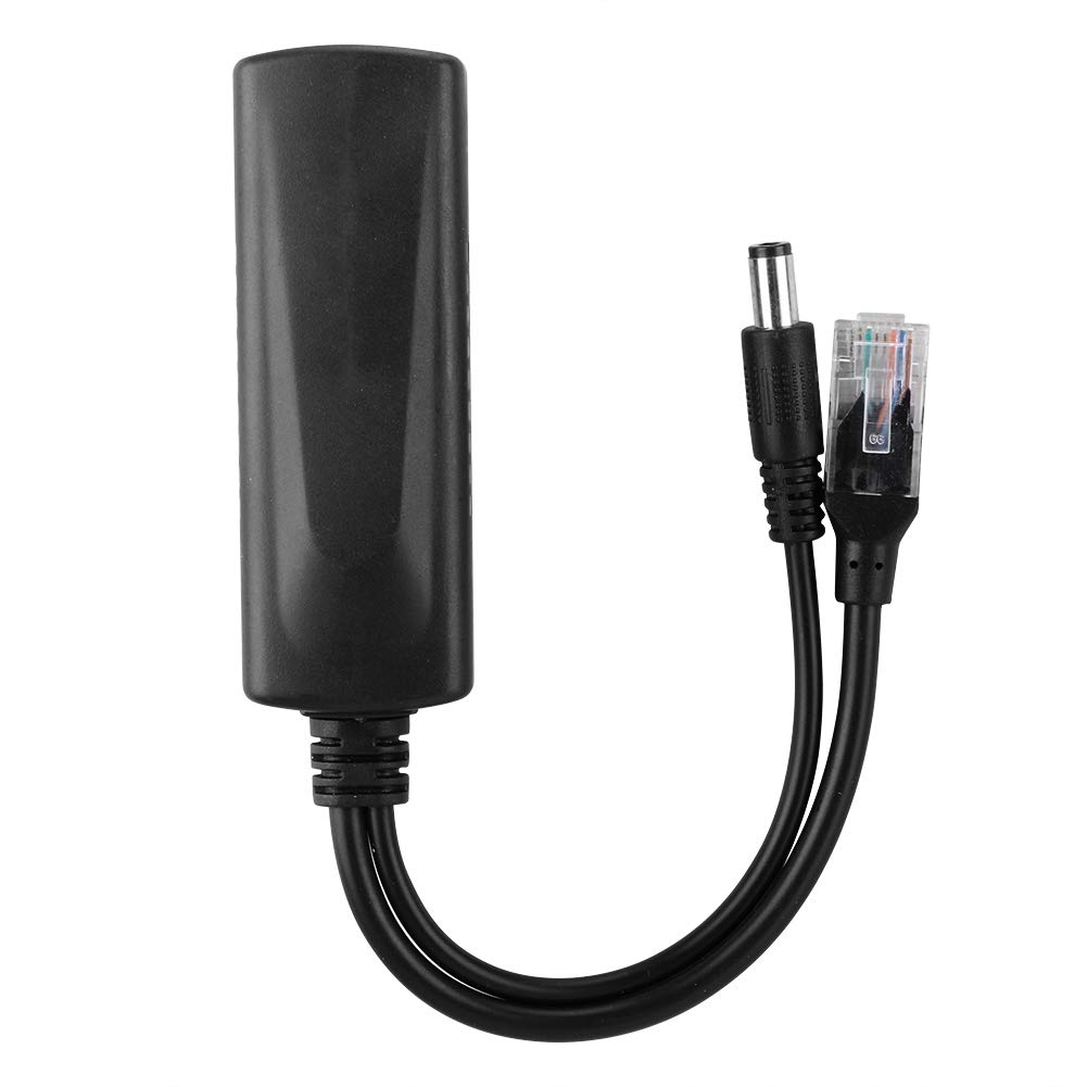 48 V - 12 V Active POE Splitter Adapter, Connector Adapter Cable Splitter Injector AP Power Supply Insulated Type with DC 12 V Output PoE Splitter for IP Camera CCTV Surveillance