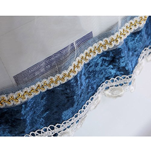 Freahap Toilet Cover Set Lace Bathroom Decor Tank Cover Toilet Lid Cover Toilet Seat Cover Blue