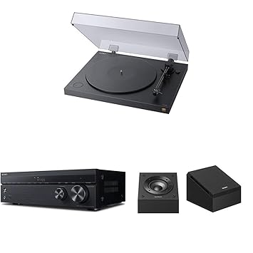 Sony PS-HX500 Plattenspieler (High-Resolution-Audio-Ripping-Funktion) Schwarz + AV Receiver (7.2-Kanal, Dolby Atmos/DTS:X) Sc