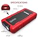 GOOLOO 600A Peak SuperSafe Car Jump Starter (up to 5.0L gas, 3.0L diesel engine), Portable Power Pack Auto Battery Booster Phone Charger with Dual Quick Charge 3.0 Input & Output, Built in LED Light