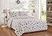 Elegant Homes Multicolors Navy Blue Orange White Red Solar System Universe Design Fun 4 Piece Printed Full Size Sheet Set with Pillowcases Flat Fitted Sheet for Boys/Kids # Solar (Full Size)