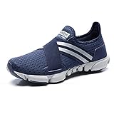 GOMNEAR Lightweight Running Shoes Men Mesh Slip on Breathable Summer Walking Sneaker