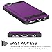 Vofolen Case Dual Layer Protective Shell Shock Absorbing Tough Bumper Cover Purple