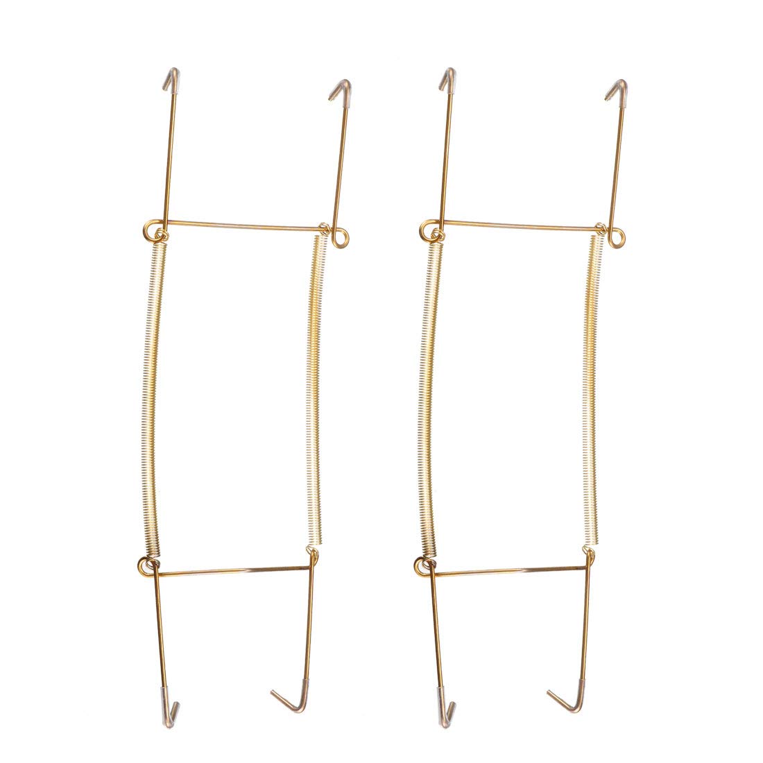 sourcing map Plate Hanger, 12-inch U Type Zinc Plated Invisible Wall Decorative Hooks with Tip Protectors, 2 Pcs