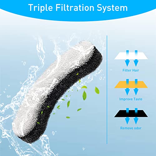 NPET Pet Water Fountain Filters for WF050 & WF100 Cat Fountain(4pcs