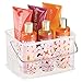 InterDesign Blumz Household Storage Basket with Handle for Bathroom, Beauty Supplies and Health Products - Small (6.7