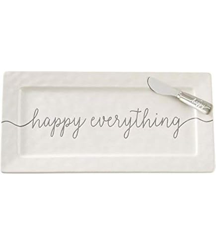 Mud Pie Set Piatti In Gres “Our Home Everything” Con Frusta In Silicone – 2 Pezzi