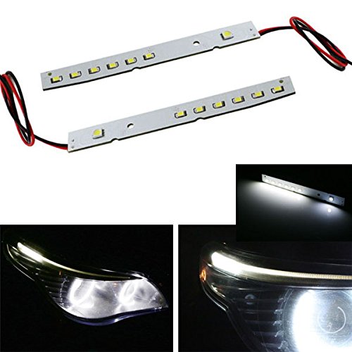 iJDMTOY HID Matching Xenon White LED Eyelid Eyebrow Modules For 2008-2010 BMW E60 LCI 5 Series 528i 535i 550i M5