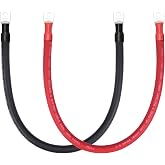 Geosiry 2/0 Battery Cable 2FT, 2/0 AWG Battery Cable with 5/16" Lugs | 2/0 Cable, 2/0 Marine Battery Cable, for Automotive, Marine and Solar