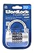 Wordlock PL-003-SL 5-Dial Combination Padlock, Silver, normal