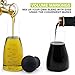 Eparé Olive Oil And Vinegar Dispenser Bottles - Set Of Two Large Capacity Cruets - Stainless Spout - Borosilicate Glass