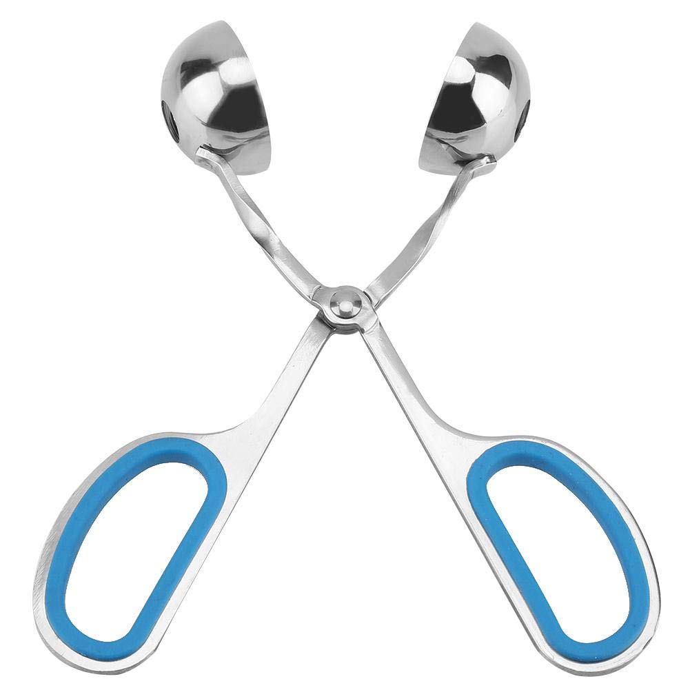 Meat Baller Stainless Steel Non-Sticky Meatballs Rice Balls Clip Maker Mold Kitchen Tool (Blue)