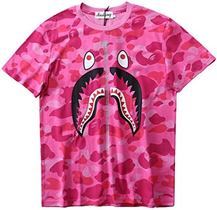 Maskking Men's T-Shirt Shark Mouth Head Camo Multicolor New Arrival