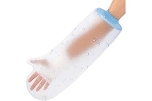 XUZZRY Waterproof Cast Cover for Shower Arm, Arm Cast Protector for Adults, Keep Wounds Dry - Elastic Seal for Wrist, Elbow, Finger, Hand & Forearm, Reusable & Durable【2025 New Design】