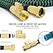 NAYAHOSE 75ft Expandable Garden Hose, Expanding Water Hose with 3/4 inch Strong Solid Brass Connector, 9 Function Expandable Hose Nozzle Flexible Expanding Lightweight Gardening (green)