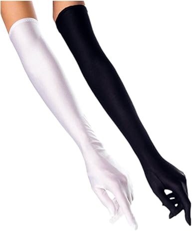 amazon long white gloves