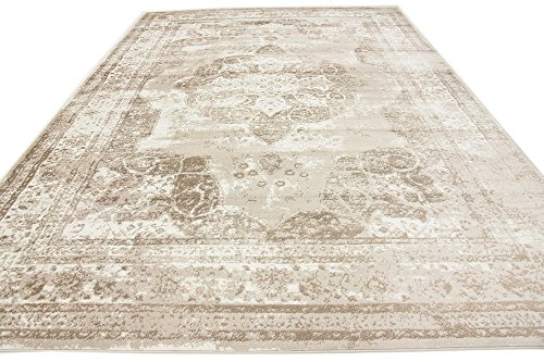 Unique Loom Sofia Collection Beige 9 x 12 Area Rug (9' x 12')