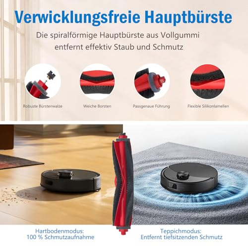 LOVOBO Roborock Q10 S5+ / Q10 S5 Roborock Robot Vacuum Cleaner Accessories Set 1 x Main Brush 4 x Side Brushes 4 x Dust Bags 4 x HEPA Filters 2 x Cleaning Accessories