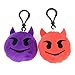 oobest 20 Pack Emoji Keychain, Emoji Mini Plush Pillows, Mini Emoji-Pop Plush Pillow Keychain, Keychain Decorations, Kids Party Supplies Favors