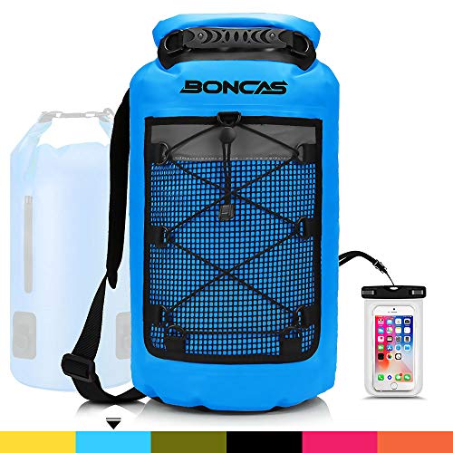 Boncas Waterproof Backpack, 20L Dry Bag with Waterproof Phone Pounch