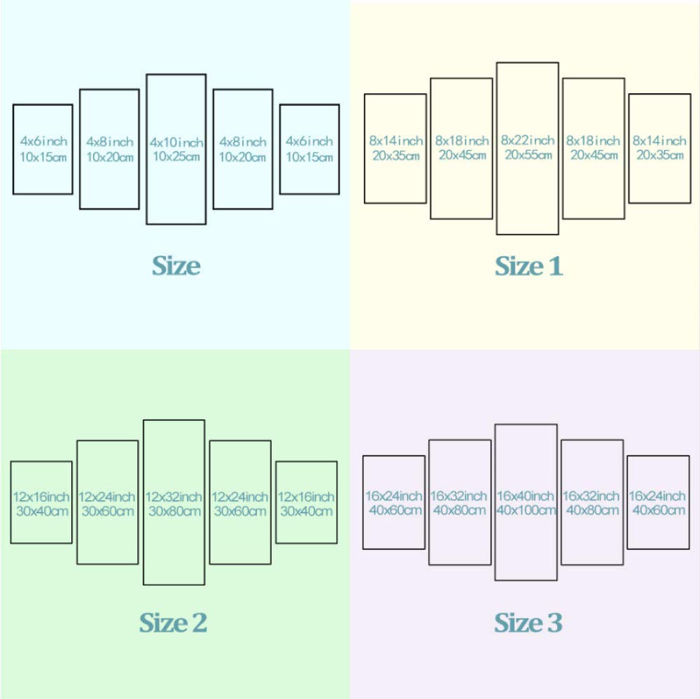 Decoracion De Pared Hogar Y Cocina Cuadro En Lienzo Cinco Piezas