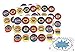 Superhero Masks 33pcs Plus 105 Stickers Party Favors for Kids Cosplay Felt and Elastic, Superheroes Birthday Party Masks with 33 Different Types Perfect for Children