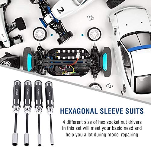 Rc Werkzeug Set, Profesionelles RC Bauteil Zubehör, RC Nuts & Bolt Set, 4,0, 5,5, 7,0, 8,0 Mm, Für RC Autos, Helikopter, Hubschrauber, Flugzeug, Schraubendreher Set, Allround Zubehör Für RC Modelle – Bild 6