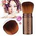 ACEVIVI Retractable Makeup Brush Dense Bristles Makeup Brush Concealer Foundation Blush Face Powder Bronzer Handle Brush, Coffee