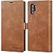 Galaxy Note 10 Plus Wallet Case Premium Leather Note 10+ Plus Folio Flip Case with Kickstand Card Holder Slots Screen Protector Shockproof Protective Cover for Samsung Galaxy Note 10 Plus 6.8” (Brown)