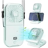 TrendGear Portable Handheld Fan, 3 Speeds, 3000mAh Battery Operated Neck/Desk Fan, 5 IN 1 Mini Personal Fan with Digital Display for Travel Outdoor