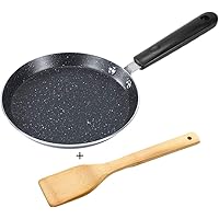 Mokpi Nonstick Skillet Crepe Pan Omelet Pan Pancake Fry Pan Kitchen or Camping Cookware (8-Inch, Black)
