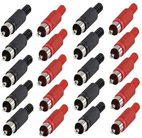 RUNCCI-YUN 30PCS Solder RCA Plug Male Audio Video Adapter Connector Professional