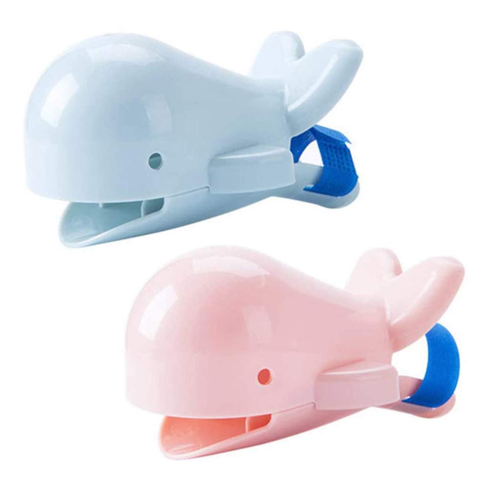 2 PCS Faucet Extender for Kids, Dolphin-Shaped Faucet Extension, Used for Children's Baby Wash Bathroom Kitchen Cartoon Animal Design Wash Basin