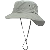 LLmoway Women Lightweight Safari Sun Hat Quick Dry Fishing Hat with Strap Cool