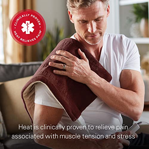 Sunbeam Heating Pad for Back, Neck, and Shoulder Pain Relief with Auto