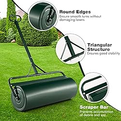 Goplus Lawn Roller, Push/Tow-Behind Lawn Roller, 17
