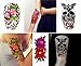 COKOHAPPY 16 Sheets Large Temporary Tattoo for Girl Women Arm Shoulder Flower, Lotus, Dream Catcher, Mandala, Butterfly, Mermaid, Tribal Symbols