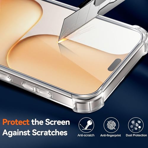 Vauki Clear Cover for Honor 600 Lite 5G with 2 Pieces Tempered Glass Film, Transparent Shockproof Case with TPU Bumper, Soft Thin Anti Yellowing Case