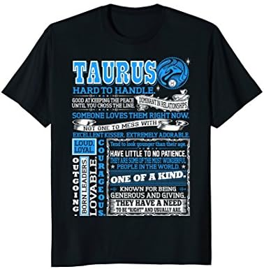 Taurus Hard To Handle One Of A Kind Zodiac Tshirt