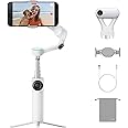 Insta360 Flow 2 Pro White - Foldable AI Phone Gimbal, Track in 200+ Apps with Apple DockKit, Multi-Person Tracking, 360º Pan Tracking, Built-in Tripod/Selfie Stick, iPhone/Android Portable Stabilizer