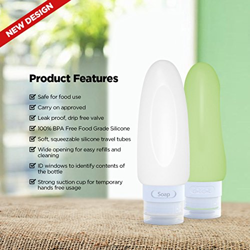 Leak Proof Travel Bottles - 3 oz Travel Container for Travel Size Toiletries (One Piece)
