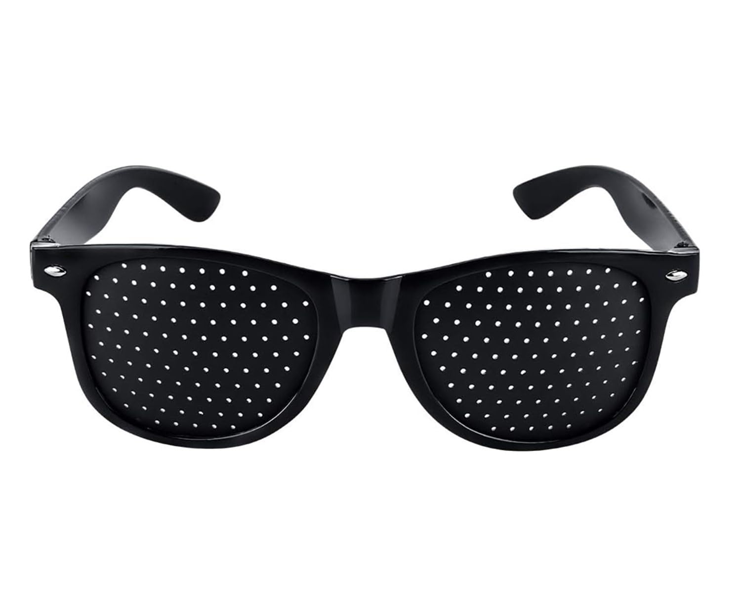 Spring.Rd Pinhole Glasses Vision Improve Plastic Eyesight Correction Glasses Vision Training Glasses Grid Glasses for Eyes Relaxation Black