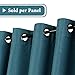 H.VERSAILTEX Room Darkening Linen Curtain for Bedroom/Living Room Extra Wide Blackout Curtains 100 x 84 Inches for Patio Glass Door, Primitive Textured Thick Linen Burlap Look Fabric, Aegean Blue